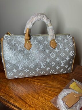 Satchel with Tan Trim 35cm